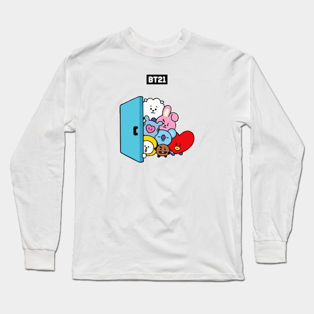 bt21 bts exclusive design 2 Long Sleeve T-Shirt by Typography Dose